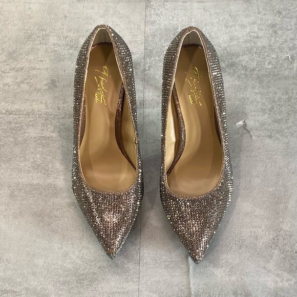 THALIA SODI Women's Pewter Bling Embellished Joey Pointed-Toe Platform Pumps - Picture 3 of 12